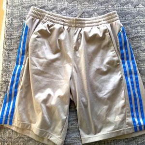 Men’s Medium Silver Blue Adidas Climalite Shorts